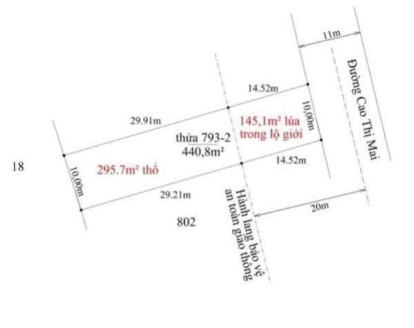 Bán đất mt cao thị mai, bình trinh 🔥 đông , tân trụ 440,8m2 (295,7m2 thổ) 2,45 tỷ