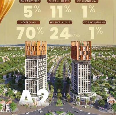 Bán căn hộ 1PN+ 54.2m2, tại Cora 🏣 Tower, giá 2.6xxx tỷ tại Hòa Xuân, Cẩm Lệ, Đà Nẵng