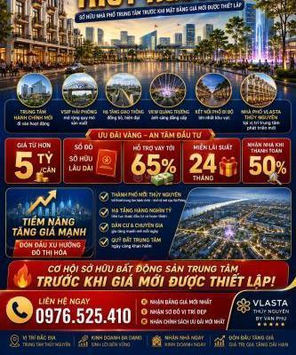 Nhà Phố Vlasta Thủy Nguyên Sở Hữu Lâu Dài - 🏡 Vị Trí Trung Tâm Mới Hải Phòng