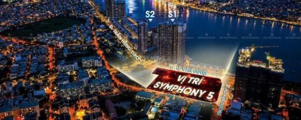 Bán căn hộ Symphony 5 tầng 24 🏚️ trực diện sông Hàn, view trọn vịnh Đà Nẵng.