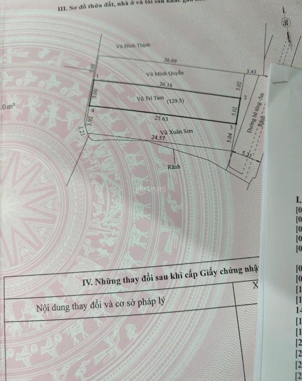 Chủ cần bán Đất nền riêng lẻ 129m²