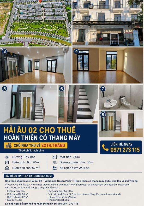 Cần cho thuê Biệt thự nghỉ dưỡng 90m²