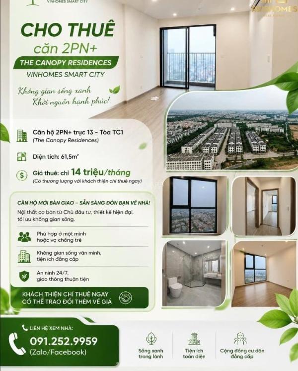 🔑 có ngay căn 2pn mới bàn 🏬 giao tại the canopy residences