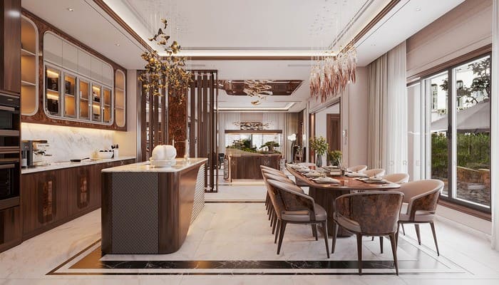 Vật liệu dùng cho thiết kế nội thất biệt thự