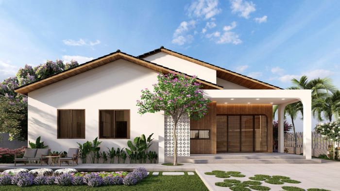 Không gian sống đậm chất thiên nhiên với biệt thự sân vườn nhỏ