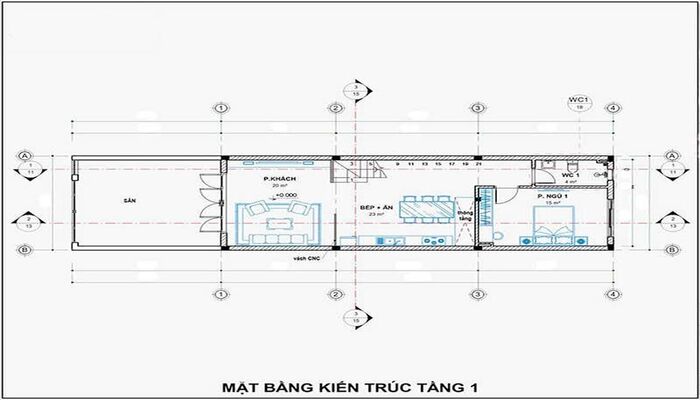 thiết kế nhà 4x15m
