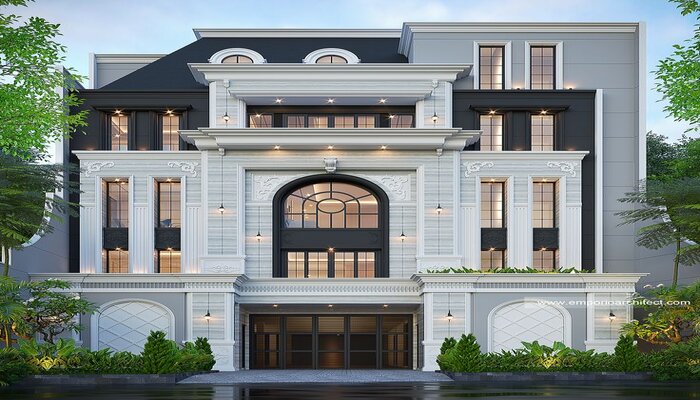 biệt thự phố tân cổ điển 3 tầng phong cách Pháp