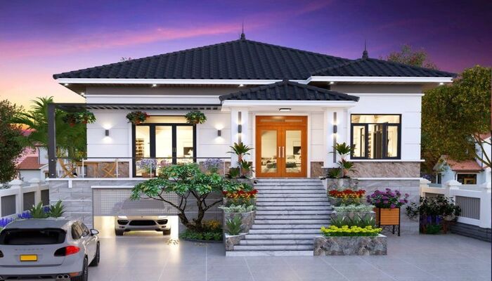 Biệt thự 2 tầng có tầng hầm