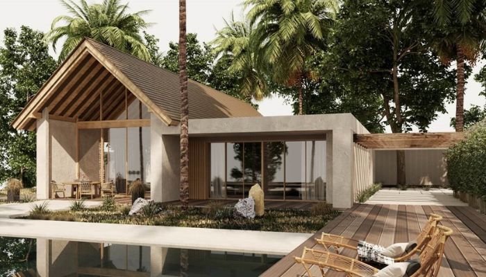 Thiết kế biệt thự nghỉ dưỡng mang lại không gian sống yên bình như một khu resort.