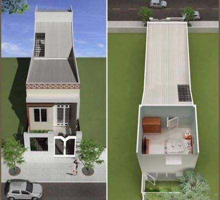 Mẫu Nhà ống 1 Tầng 4 Phòng Ngủ