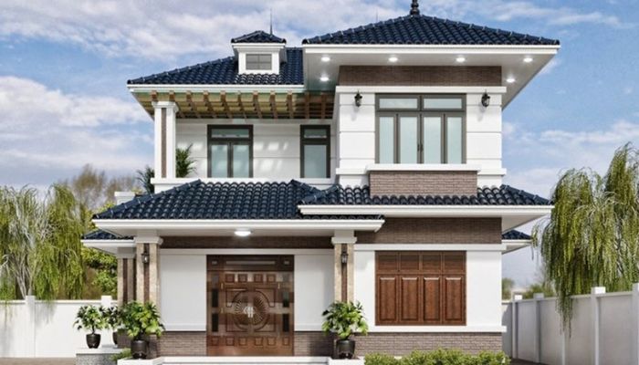 Mẫu nhà phố mái nhật 2 tầng xu hướng