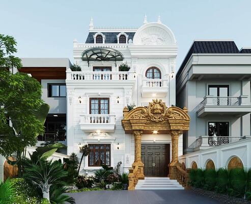 Nhà phố tân cổ điển bề thế