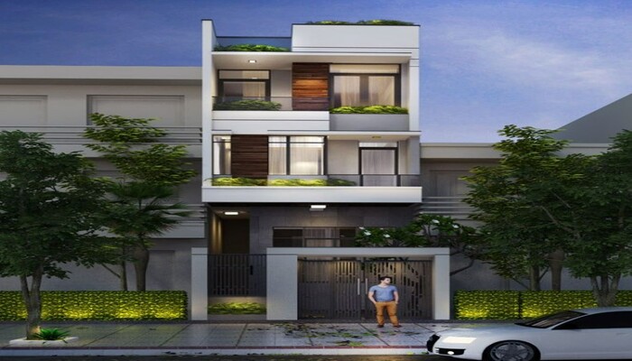 Mẫu nhà 3 tầng có mặt tiền hẹp