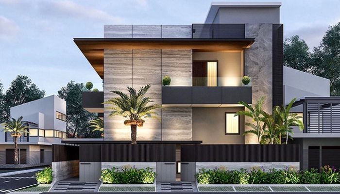 Nhà biệt thự 3 tầng phong cách tối giản với kiến trúc tinh gọn, không gian rộng rãi và thoáng đãng.